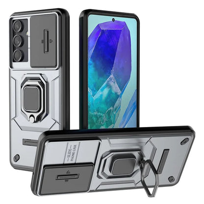 For Samsung Galaxy M55 5G / C55 5G / F55 5G Case PC+TPU Phone Protector with Slide Camera Cover