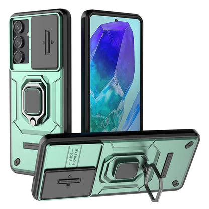 For Samsung Galaxy M55 5G / C55 5G / F55 5G Case PC+TPU Phone Protector with Slide Camera Cover