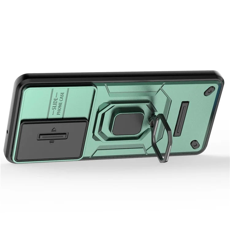 For Samsung Galaxy M55 5G / C55 5G / F55 5G Case PC+TPU Phone Protector with Slide Camera Cover