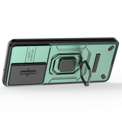 For Samsung Galaxy M55 5G / C55 5G / F55 5G Case PC+TPU Phone Protector with Slide Camera Cover