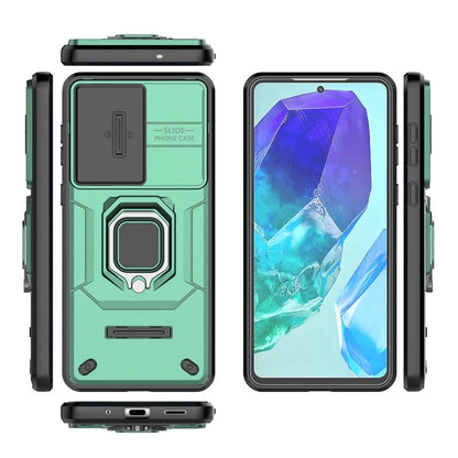 For Samsung Galaxy M55 5G / C55 5G / F55 5G Case PC+TPU Phone Protector with Slide Camera Cover