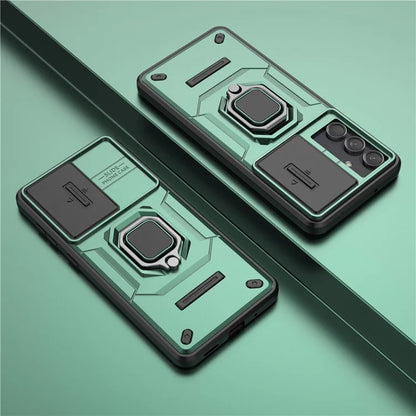For Samsung Galaxy M55 5G / C55 5G / F55 5G Case PC+TPU Phone Protector with Slide Camera Cover