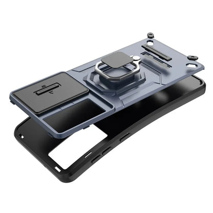 For Samsung Galaxy M55 5G / C55 5G / F55 5G Case PC+TPU Phone Protector with Slide Camera Cover