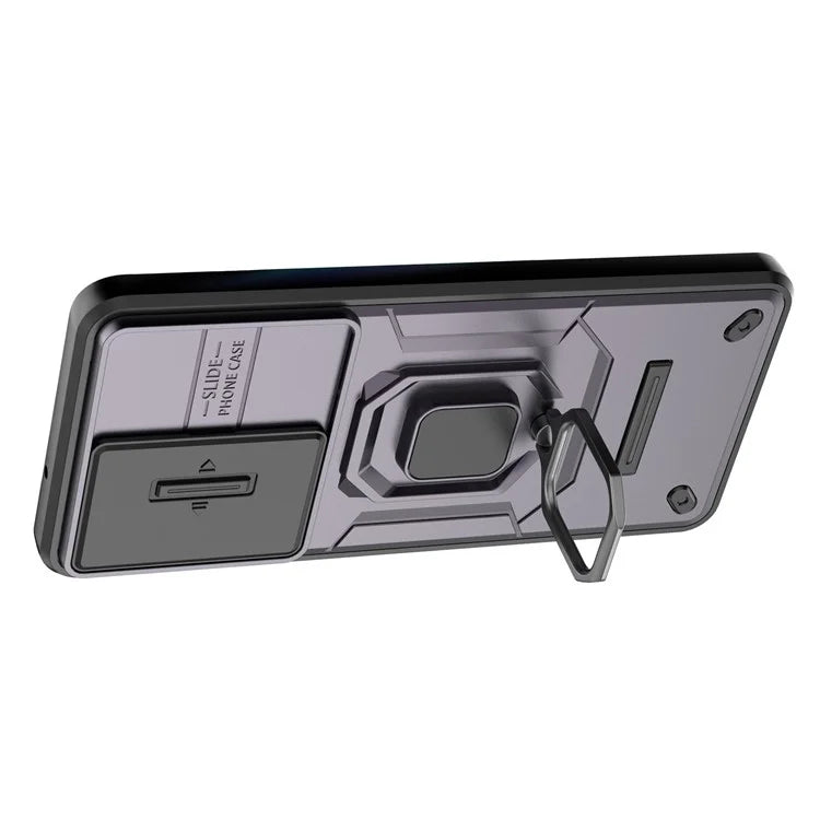 For Samsung Galaxy M55 5G / C55 5G / F55 5G Case PC+TPU Phone Protector with Slide Camera Cover