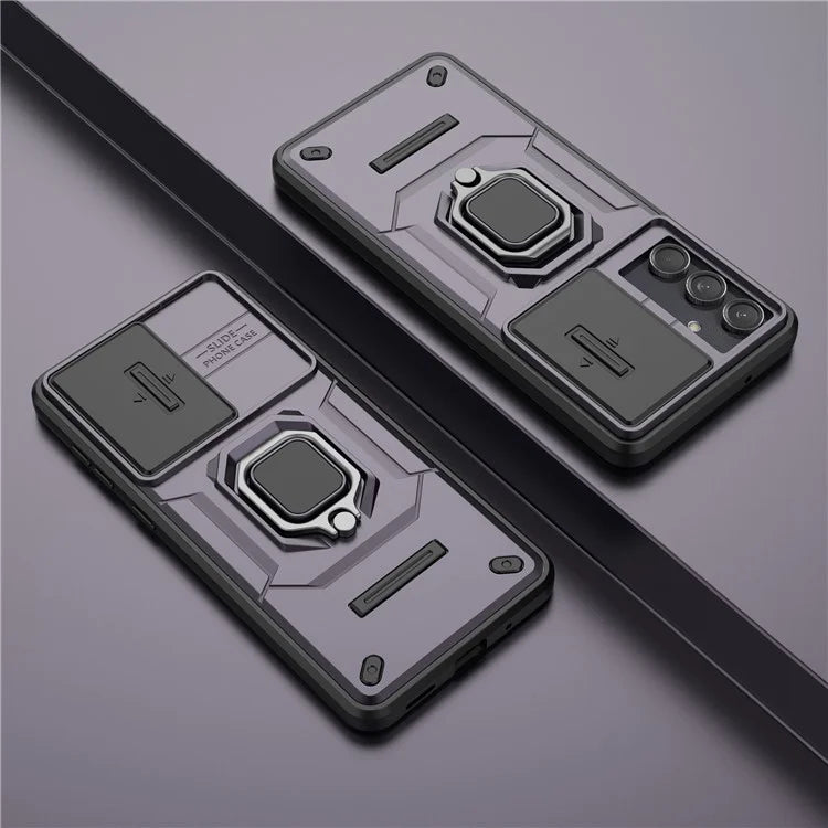 For Samsung Galaxy M55 5G / C55 5G / F55 5G Case PC+TPU Phone Protector with Slide Camera Cover
