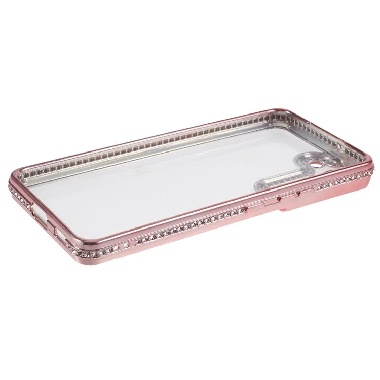 For Samsung Galaxy S23 Cell Phone Cases Rhinestones Decor TPU Flexible Cover
