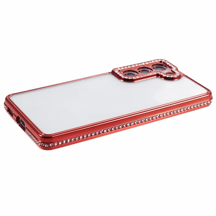 For Samsung Galaxy S23 Cell Phone Cases Rhinestones Decor TPU Flexible Cover