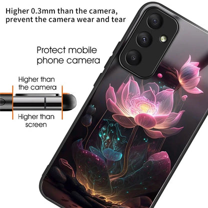 For Samsung Galaxy A33 5G Case Pattern Printed Tempered Glass TPU Phone Cover