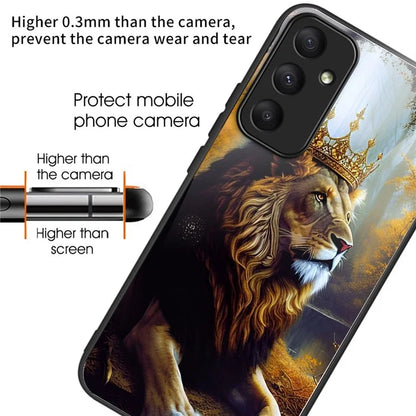 For Samsung Galaxy A33 5G Case Pattern Printed Tempered Glass TPU Phone Cover
