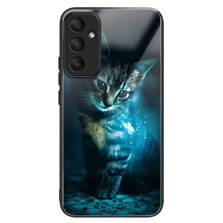 For Samsung Galaxy A33 5G Case Pattern Printed Tempered Glass TPU Phone Cover
