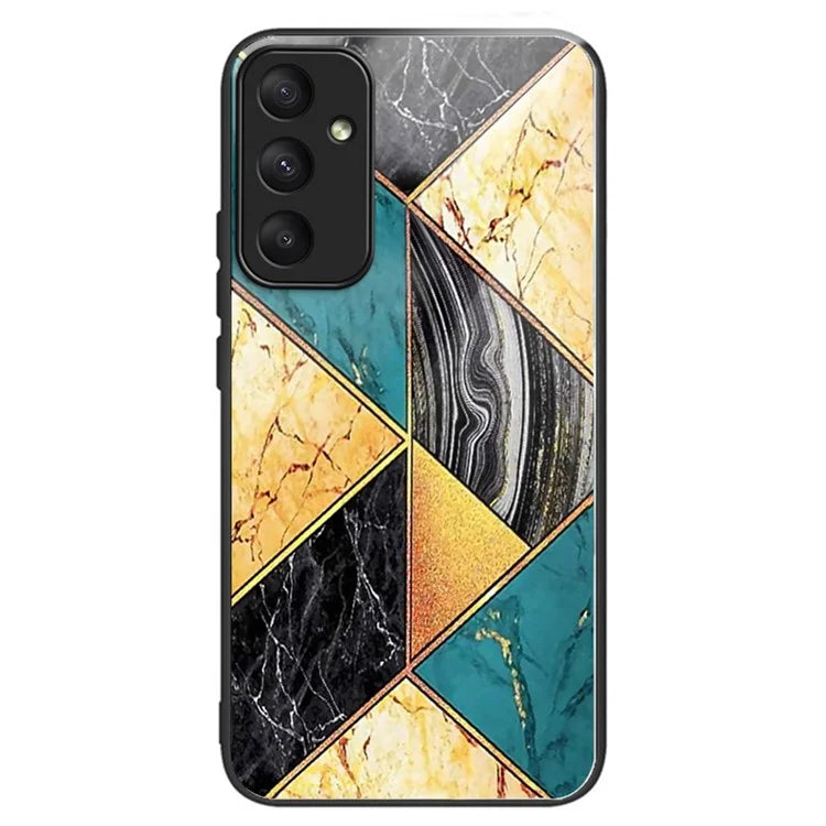 For Samsung Galaxy A33 5G Case Pattern Printed Tempered Glass TPU Phone Cover