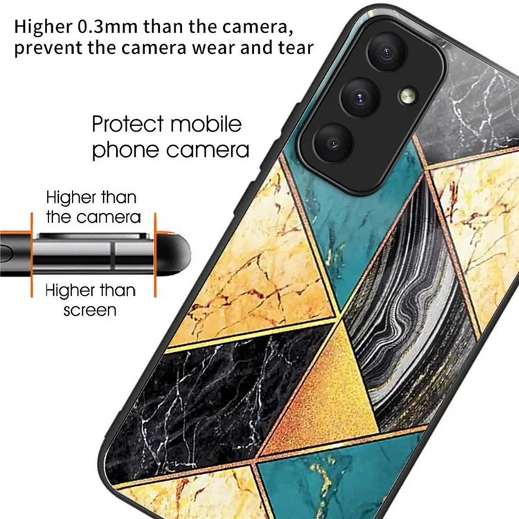 For Samsung Galaxy A33 5G Case Pattern Printed Tempered Glass TPU Phone Cover