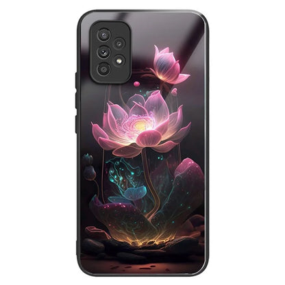 For Samsung Galaxy A53 5G Case Pattern Design Anti-Scratch Tempered Glass Phone Cover