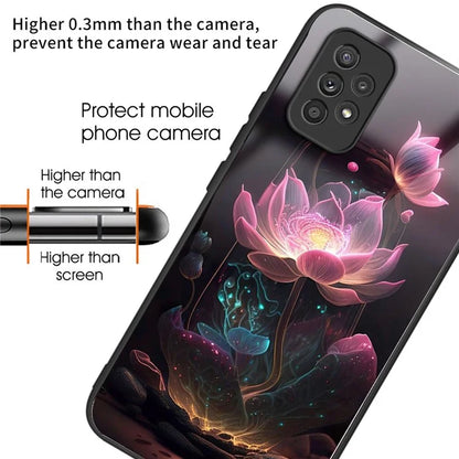For Samsung Galaxy A53 5G Case Pattern Design Anti-Scratch Tempered Glass Phone Cover
