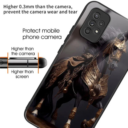 For Samsung Galaxy A53 5G Case Pattern Design Anti-Scratch Tempered Glass Phone Cover