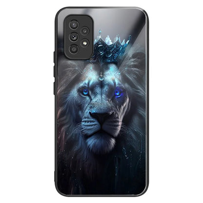 For Samsung Galaxy A53 5G Case Pattern Design Anti-Scratch Tempered Glass Phone Cover