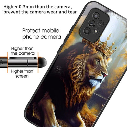 For Samsung Galaxy A53 5G Case Pattern Design Anti-Scratch Tempered Glass Phone Cover