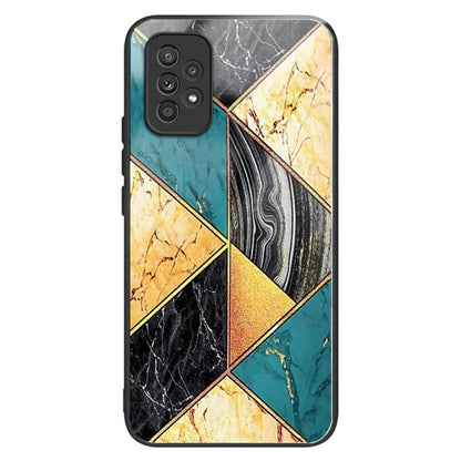 For Samsung Galaxy A53 5G Case Pattern Design Anti-Scratch Tempered Glass Phone Cover