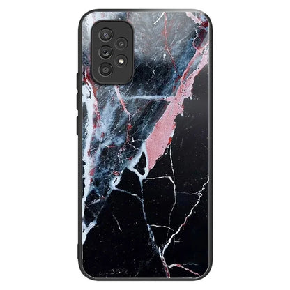 For Samsung Galaxy A53 5G Case Pattern Design Anti-Scratch Tempered Glass Phone Cover