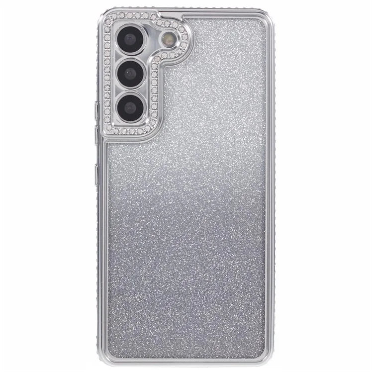 For Samsung Galaxy S23 Case TPU Drop Protection Rhinestone Decor Gradient Phone Protector