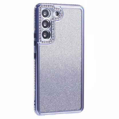 For Samsung Galaxy S23 Case TPU Drop Protection Rhinestone Decor Gradient Phone Protector