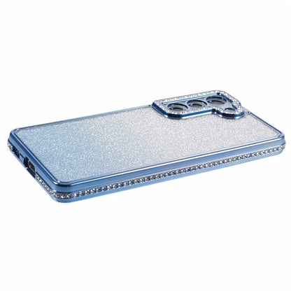 For Samsung Galaxy S23 Case TPU Drop Protection Rhinestone Decor Gradient Phone Protector