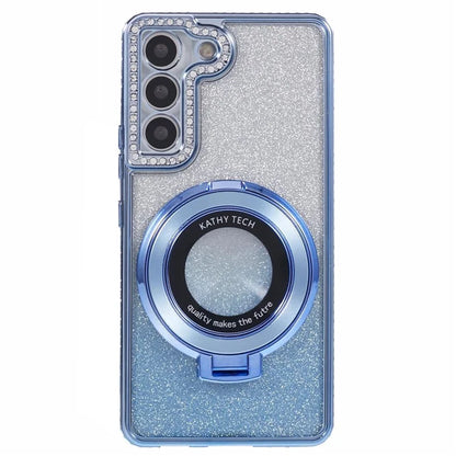 For Samsung Galaxy S23 Case Gradient Rhinestone Decor TPU Phone Cover with Kickstand