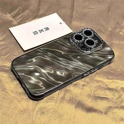 For iPhone 14 Pro Case Shimmer Lens Ring Acrylic+TPU Phone Cover with PC Lens Film