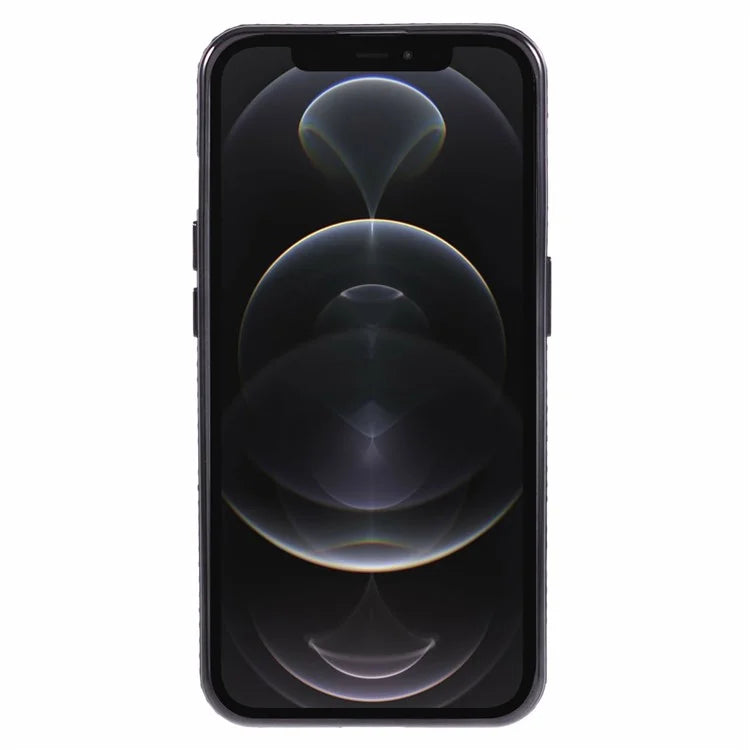 For iPhone 12 Pro Max TPU Case Rhinestones Lens Frame Ring Kickstand Phone Cover