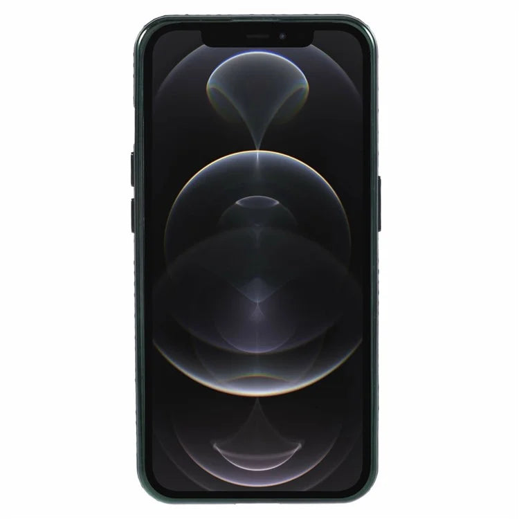 For iPhone 12 Pro Case Rhinestones Decor Ring Kickstand TPU Phone Cover