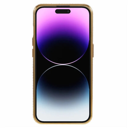 For iPhone 14 Pro Max Shockproof Case Gradient TPU Phone Case with Rhinestones Decor