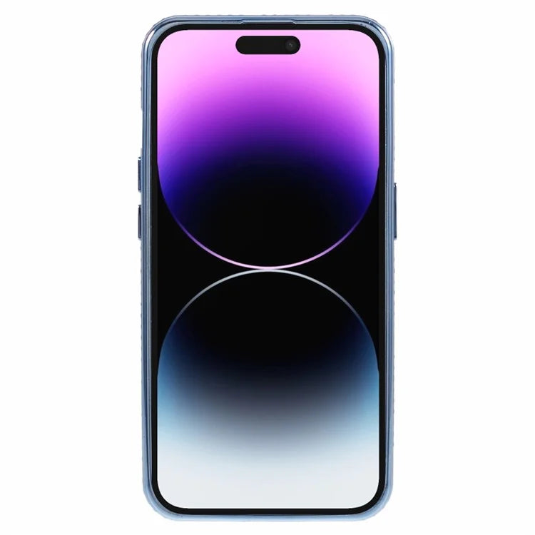 For iPhone 14 Pro Max Shockproof Case Gradient TPU Phone Case with Rhinestones Decor