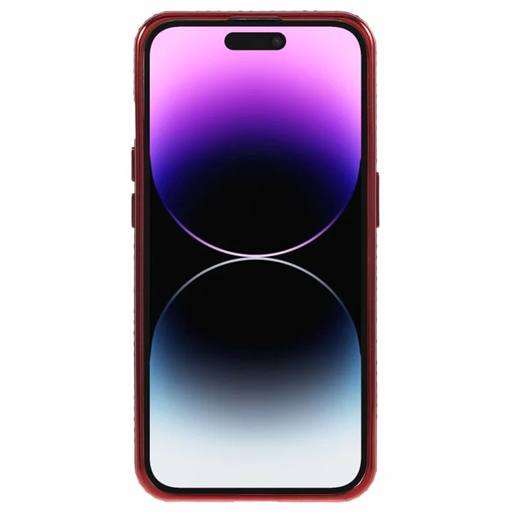 For iPhone 14 Pro Max Shockproof Case Gradient TPU Phone Case with Rhinestones Decor