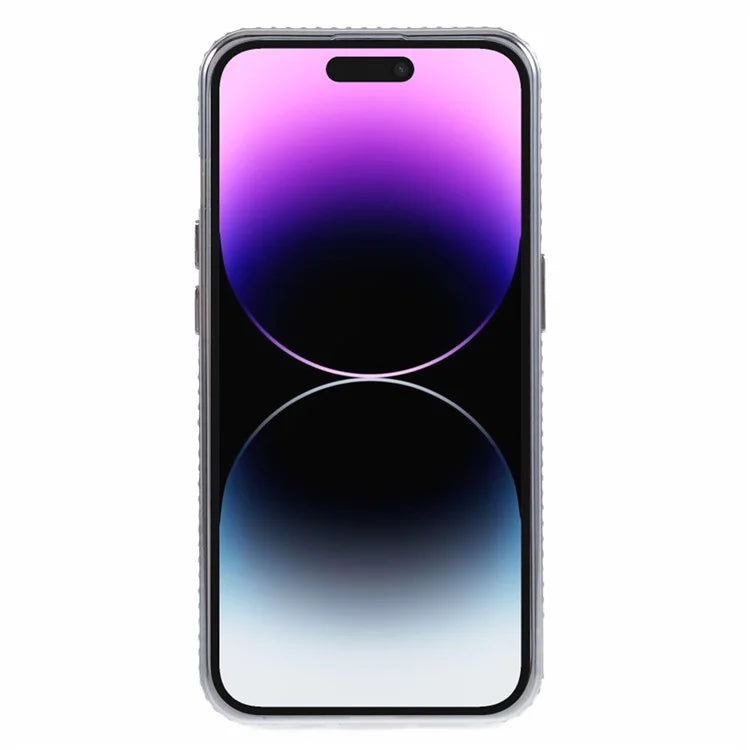 For iPhone 14 Pro Max Shockproof Case Gradient TPU Phone Case with Rhinestones Decor