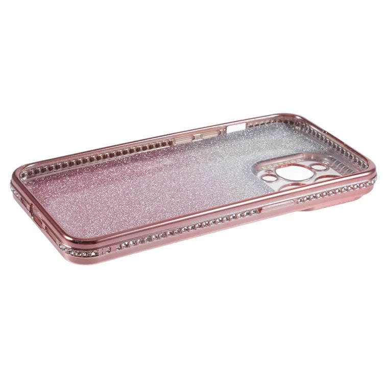 For iPhone 12 Pro TPU Case Rhinestones Decor Gradient Wholesale Phone Case