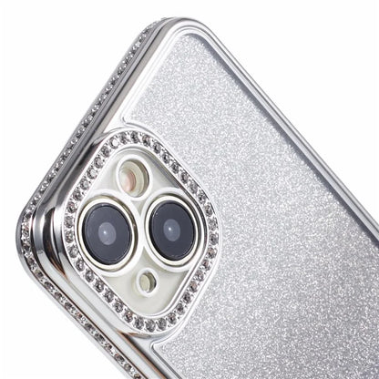 For iPhone 15 Plus TPU Case Shiny Rhinestone Gradient Glitter Phone Back Cover
