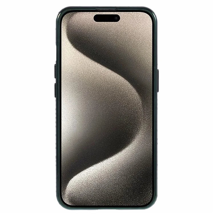 For iPhone 15 Plus Gradient Case Kickstand Shiny Rhinestone Decor TPU Phone Cover