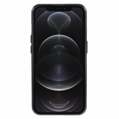 For iPhone 12 Pro Case Rhinestone Decor Ring Kickstand Gradient TPU Cover