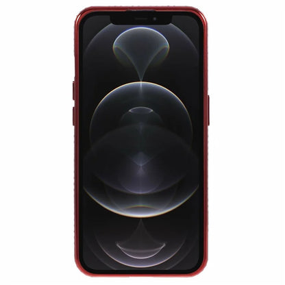 For iPhone 12 Pro Case Rhinestone Decor Ring Kickstand Gradient TPU Cover