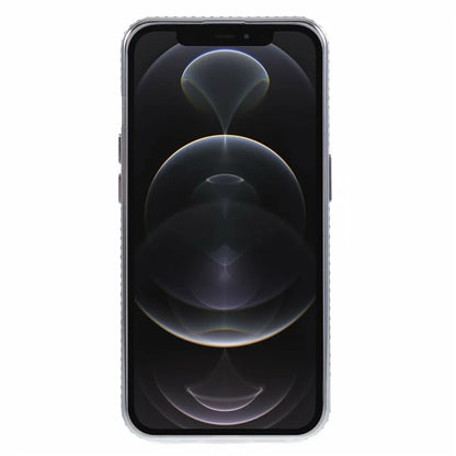 For iPhone 12 Pro Max TPU Case Gradient Kickstand Cover with Rhinestone Lens Frame
