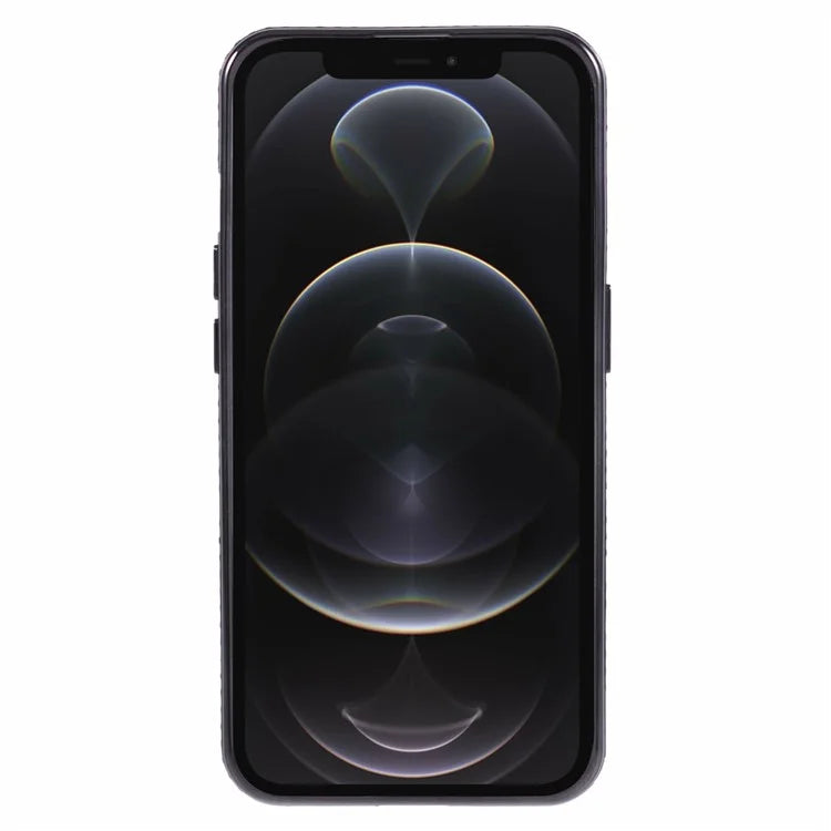 For iPhone 12 Pro Max TPU Case Gradient Kickstand Cover with Rhinestone Lens Frame