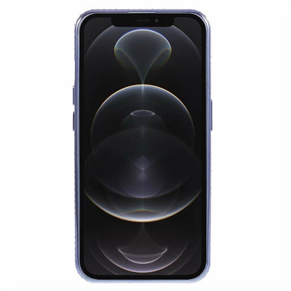 For iPhone 12 Pro Max TPU Case Gradient Kickstand Cover with Rhinestone Lens Frame