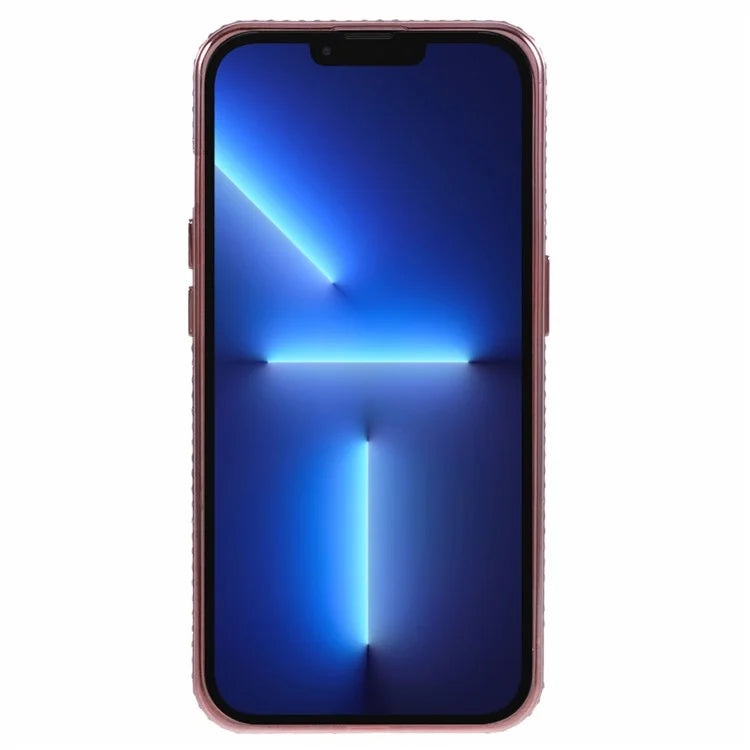 For iPhone 13 Pro Max TPU Case Shiny Gradient Phone Cover with Ring Holder