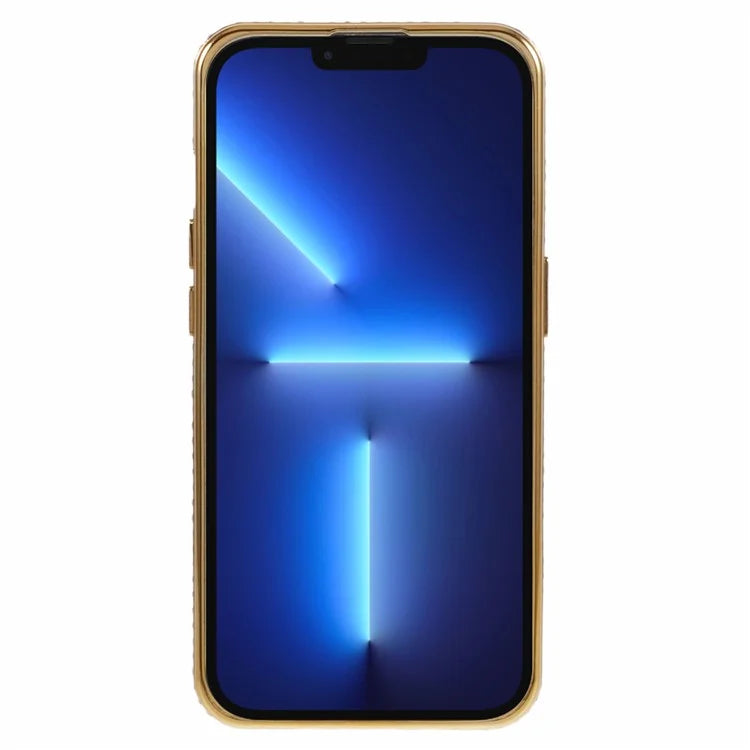 For iPhone 13 Pro Max TPU Case Shiny Gradient Phone Cover with Ring Holder