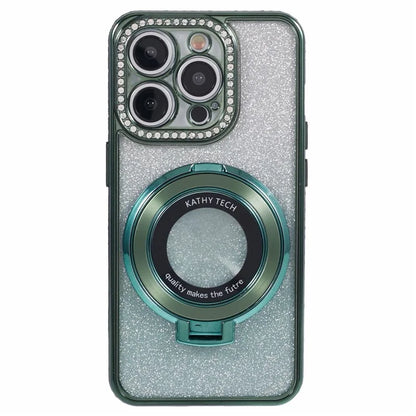 For iPhone 14 Pro Max TPU Cover Gradient Shockproof Invisible Kickstand Cell Phone Case