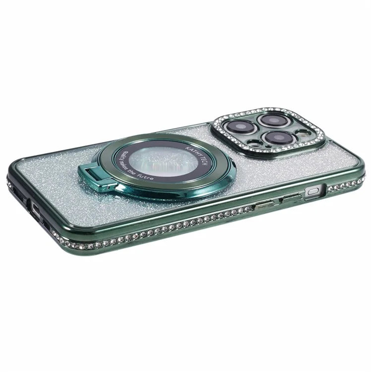 For iPhone 14 Pro Max TPU Cover Gradient Shockproof Invisible Kickstand Cell Phone Case