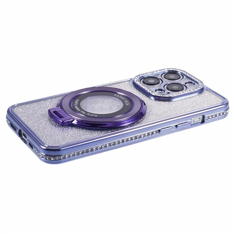 For iPhone 14 Pro Max TPU Cover Gradient Shockproof Invisible Kickstand Cell Phone Case