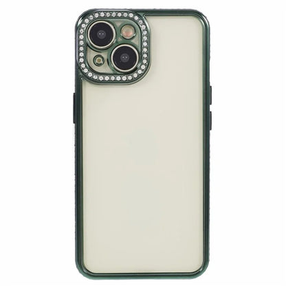 For iPhone 13 Case TPU Flexible Smart Phone Cover with Rhinestones Decor