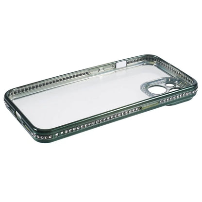For iPhone 13 Case TPU Flexible Smart Phone Cover with Rhinestones Decor