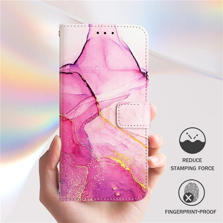 YB Pattern Printing Leather Series-6 For Nothing Phone (2a) Phone Wallet Case with Shoulder Strap